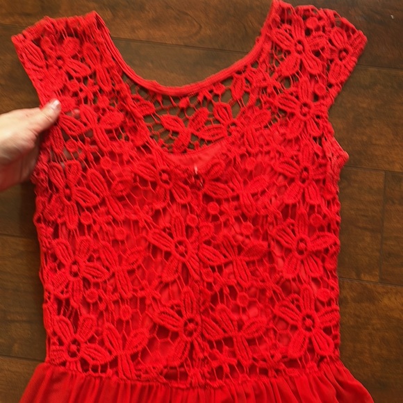 ONLY orange/red dress size small - Picture 4 of 4